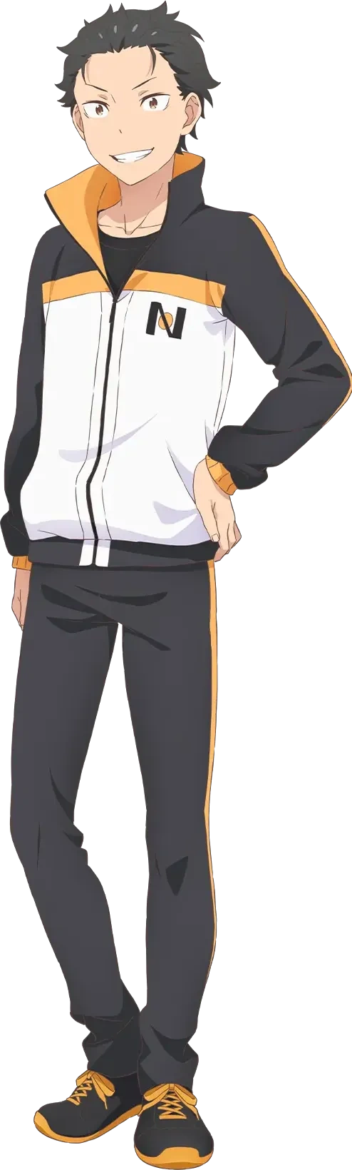 Render de Subaru Natsuki com fundo transparente